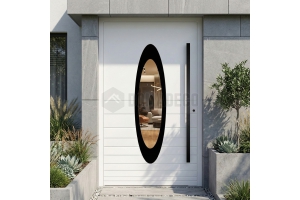 White aluminum door
