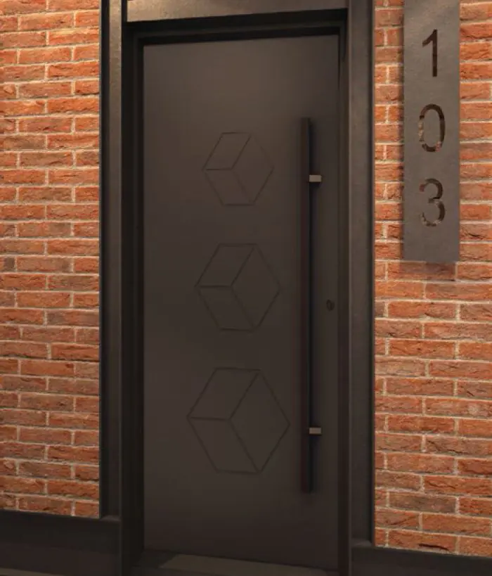 LIM V19 - aluminum high security front door Domadeco