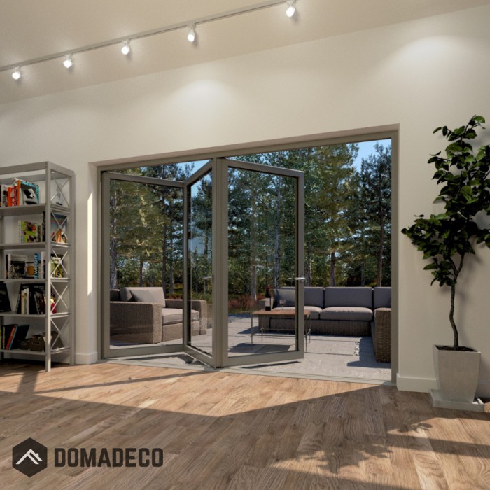 3 panels Aluminum Bifold Doors