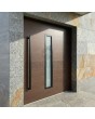 Brown modern pivot front door