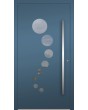 LIM 12E - modern aluminum front door with circles glass
