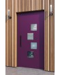 LIM 14E - modern aluminum door with four square windows