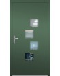 LIM 14E - modern aluminum door with four square windows