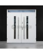 white house stainless steel double front door