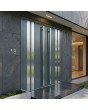 Dark green aluminum double front door