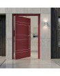 red high quality aluminium pivot front door