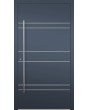 LIM AD18 - aluminum entrance door with horizontal stripes