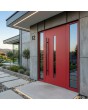AG01B - red front door with left and right glass panel