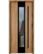 Sta Amerigo noir - stainless steel contemporary door with black frame around glass