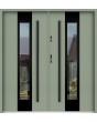 Sta Amerigo Noir Double - stainless steel contemporary double door with black frame arround glass