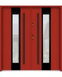 Sta Amerigo Noir Double - stainless steel contemporary double door with black frame arround glass