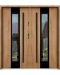 Sta Amerigo Noir Double - stainless steel contemporary double door with black frame arround glass