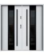 Sta Amerigo Noir Double - stainless steel contemporary double door with black frame arround glass