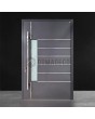 Anthracite aluminum pivot entrance door