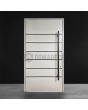 white commercial aluminum hinged door for modern architecture