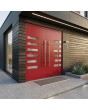 red  contemporary security double door