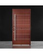 mahogany commercial aluminum hinged door for modern architecture