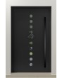 PIVOT Arlekin - aluminum large pivot door with ten small glass