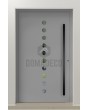 LIM Arlekin - aluminum front entrance door with ten small windows