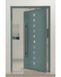 PIVOT Arlekin - aluminum large pivot door with ten small glass