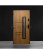 Winchester external single front door with black frame around glass
