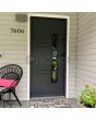 Anthracite external single front door with black frame around glass