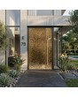 Aluminum hinged door covered with gold stainless steel sheet