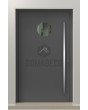 LIM Bila - exterior security aluminium door with circle window