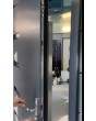 LIM Paris -  entry aluminum door with Eiffel Tower texture of milled metal