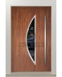 LIM Bow - matte finish aluminum door with glass