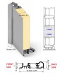 Aluminum LIM Double door with top glass panel