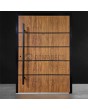 golden oak aluminium pivoting entrance door