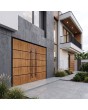 Golden oak solid aluminum double entrance door