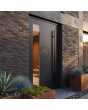 Black energy efficient aluminum exterior door