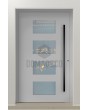 LIM C2 - aluminum entry hinged door with four glass
