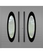 LIM C22 double - modern double aluminum front doors with oval glass