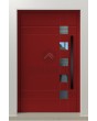 PIVOT C23 - slim frame aluminum pivot front door with five glass