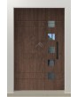 LIM C23 - custom modern aluminum entry door with glass