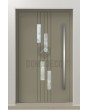LIM C25 - modern aluminium entrance door with vertical windows