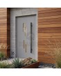 Silver modern aluminium entrance door