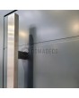 LIM AD10 - aluminum modern hinged front door with silver stripes