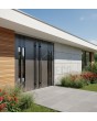 Bronze front entrance aluminum double door