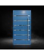 Blue modern front aluminum door