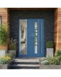Blue quality aluminum modern entry door