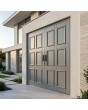 Grey  traditional style double aluminum front door
