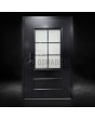 Black glazed traditional aluminum door