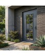 Antracite classic aluminum hinged front door with glass