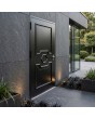 Black classic aluminum door for home