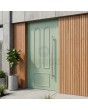 Green georgian style pivot front door