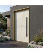 Aluminum hinged door covered with Cristallo sintered quartz